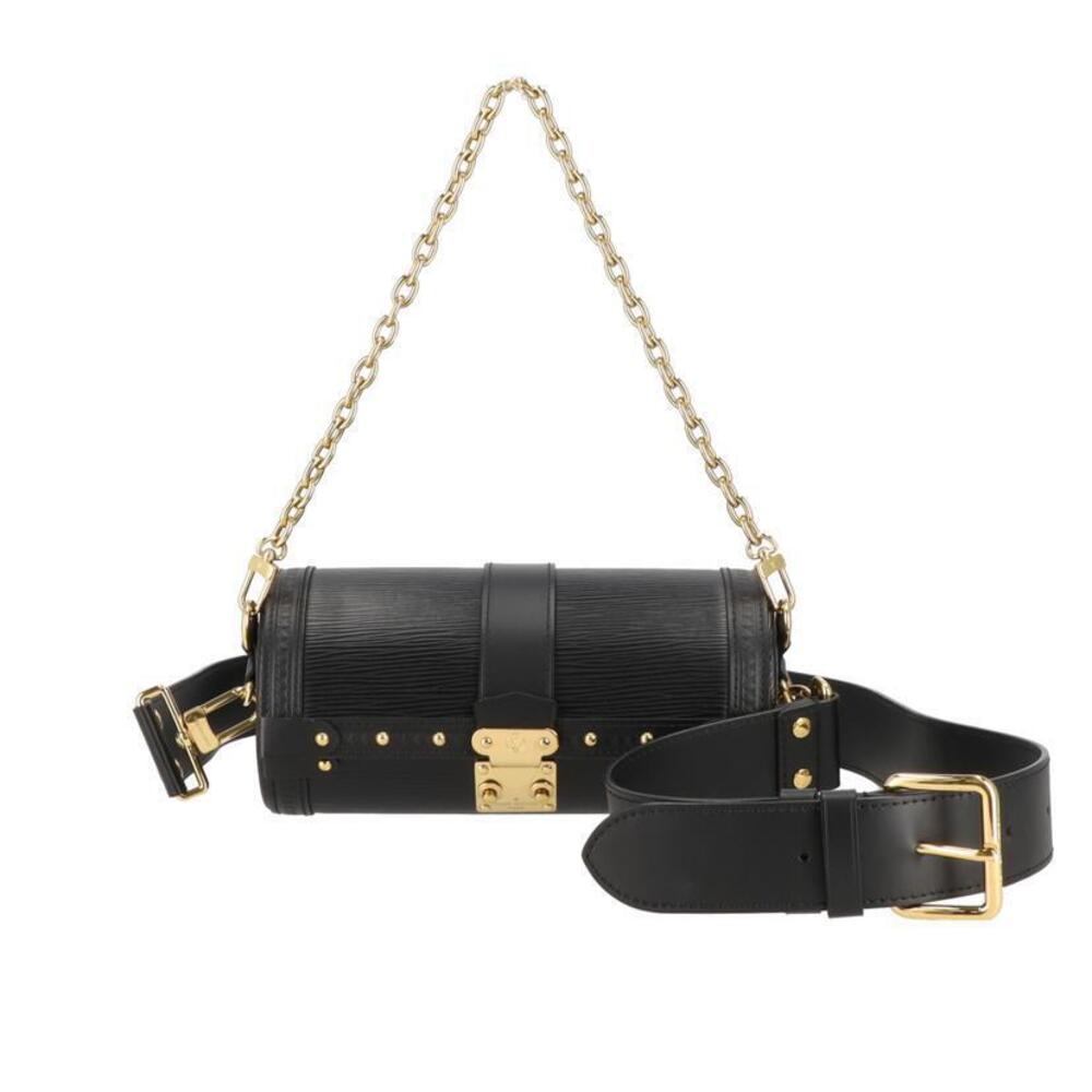 Louis Vuitton Papillon Shoulder Bag Epi Leather Noir Black